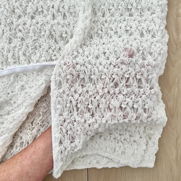 Halden London White Venus Luxury Stretch Bubble Maxi Skirt Size M / Pastel Goth - Picture 13 of 15